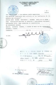 Acta Notarial Fundación AMABPAC. 20 de abril de 1994