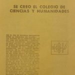 Folleto Orígenes del Colegio. Archivo Histórico del CCH