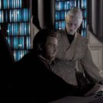 Escena Stars Wars bibliotecaria y Obi-Wan Kenobi.
