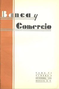 Portada de la Revista Banca y Comercio | AHEBC Acervo Hemerográfico | Diciembre de 1939