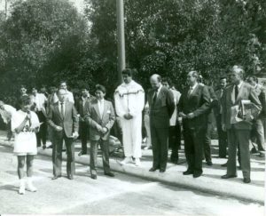 XX aniversario del CCH-. 29 de enero de 1991. Alfonso López Tapia, Pablo González Casanova, José Sarukhán | Archivo Fotográfico CCH